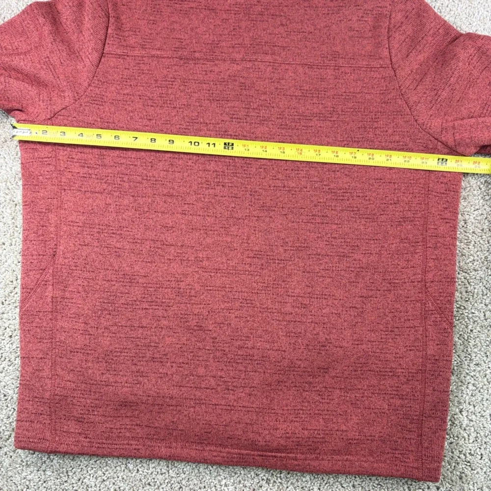 Under Armour 1/4 Zip Pullover Mens XL Red Heather Fleece Sweater 1380271 Active
